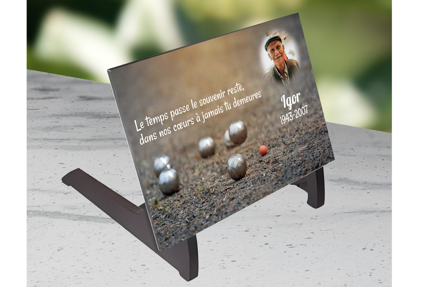 Plaque Funéraire Pétanque