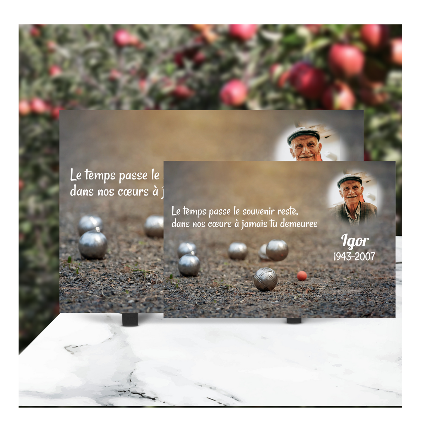 Plaque Funéraire Pétanque