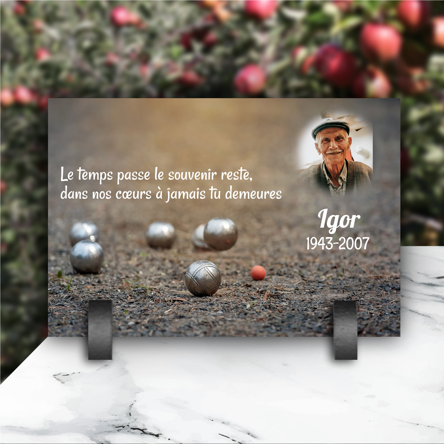 Plaque Funéraire Pétanque