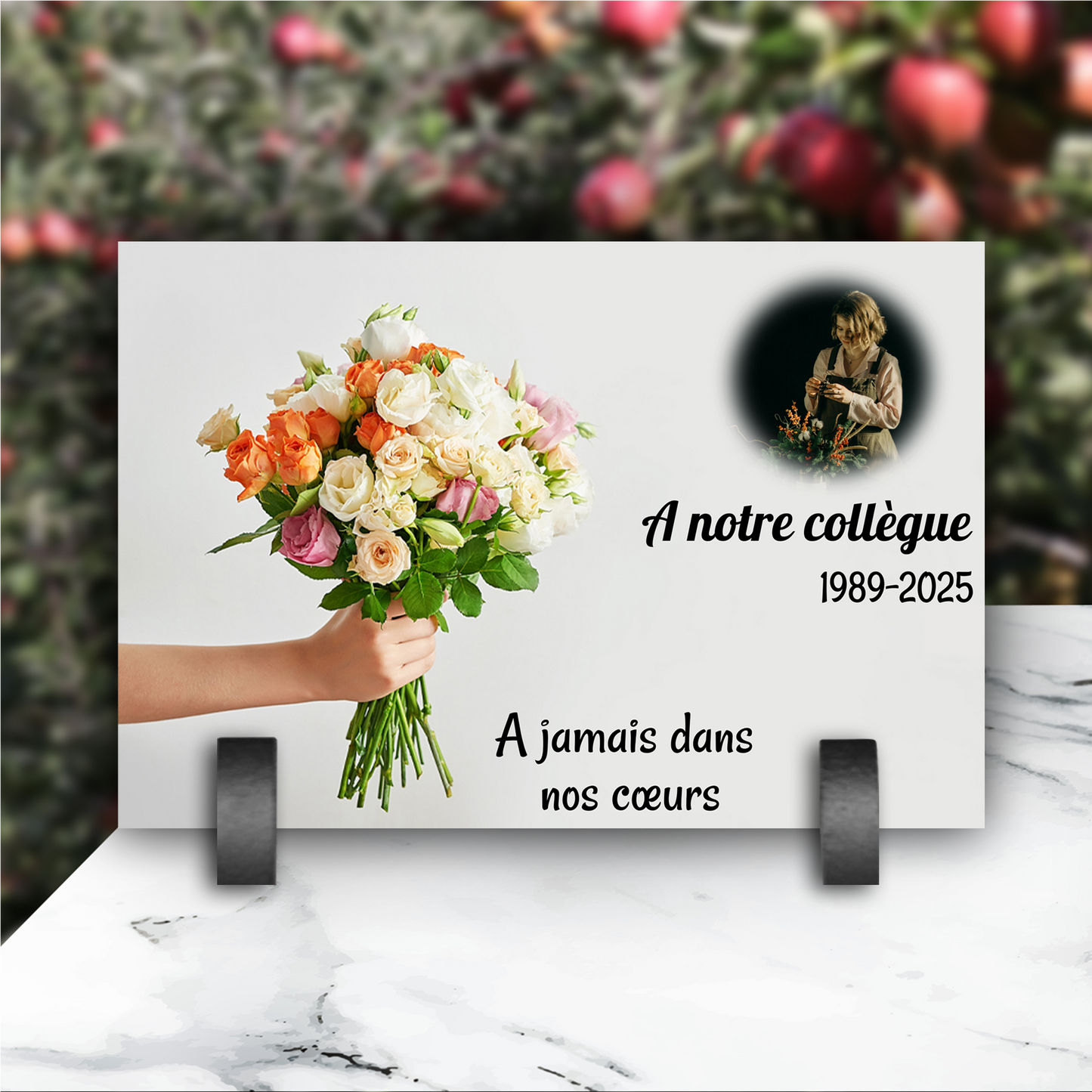 Plaque Funéraire Fleuriste