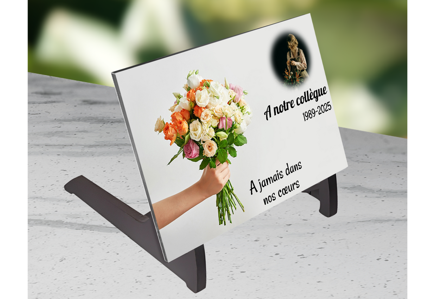 Plaque Funéraire Fleuriste