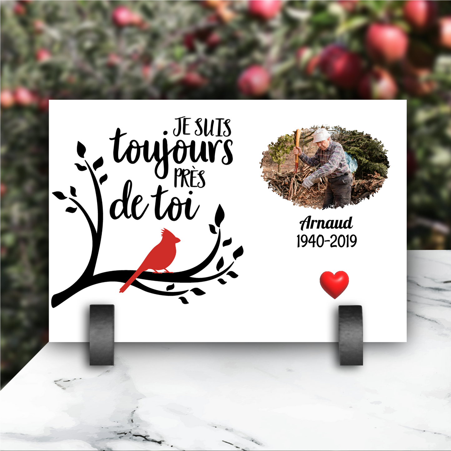 Plaque Funéraire Amour Éternel