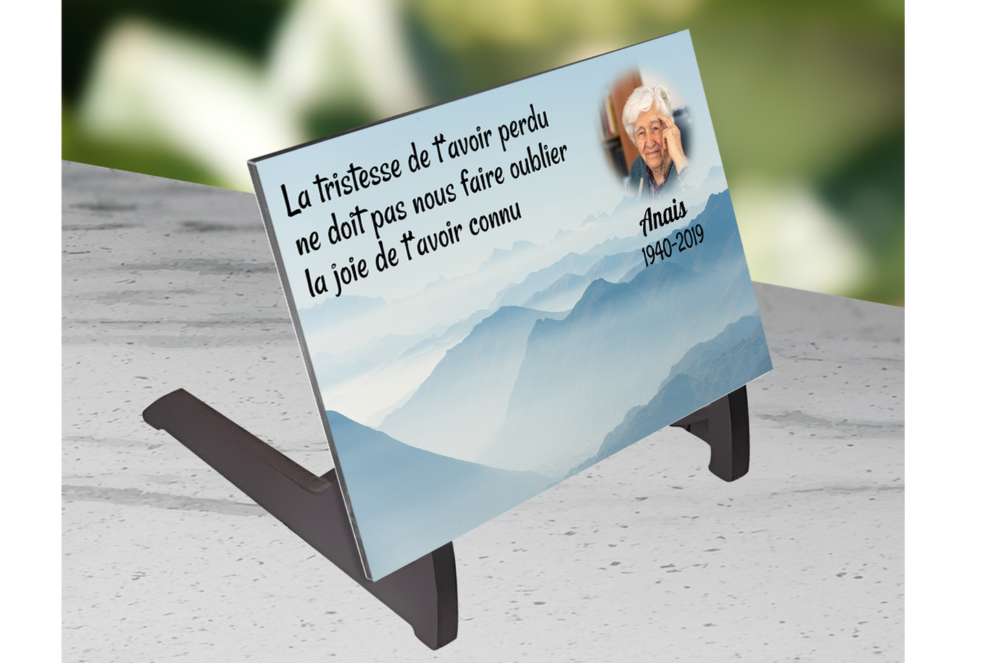 Plaque Funéraire Montagne