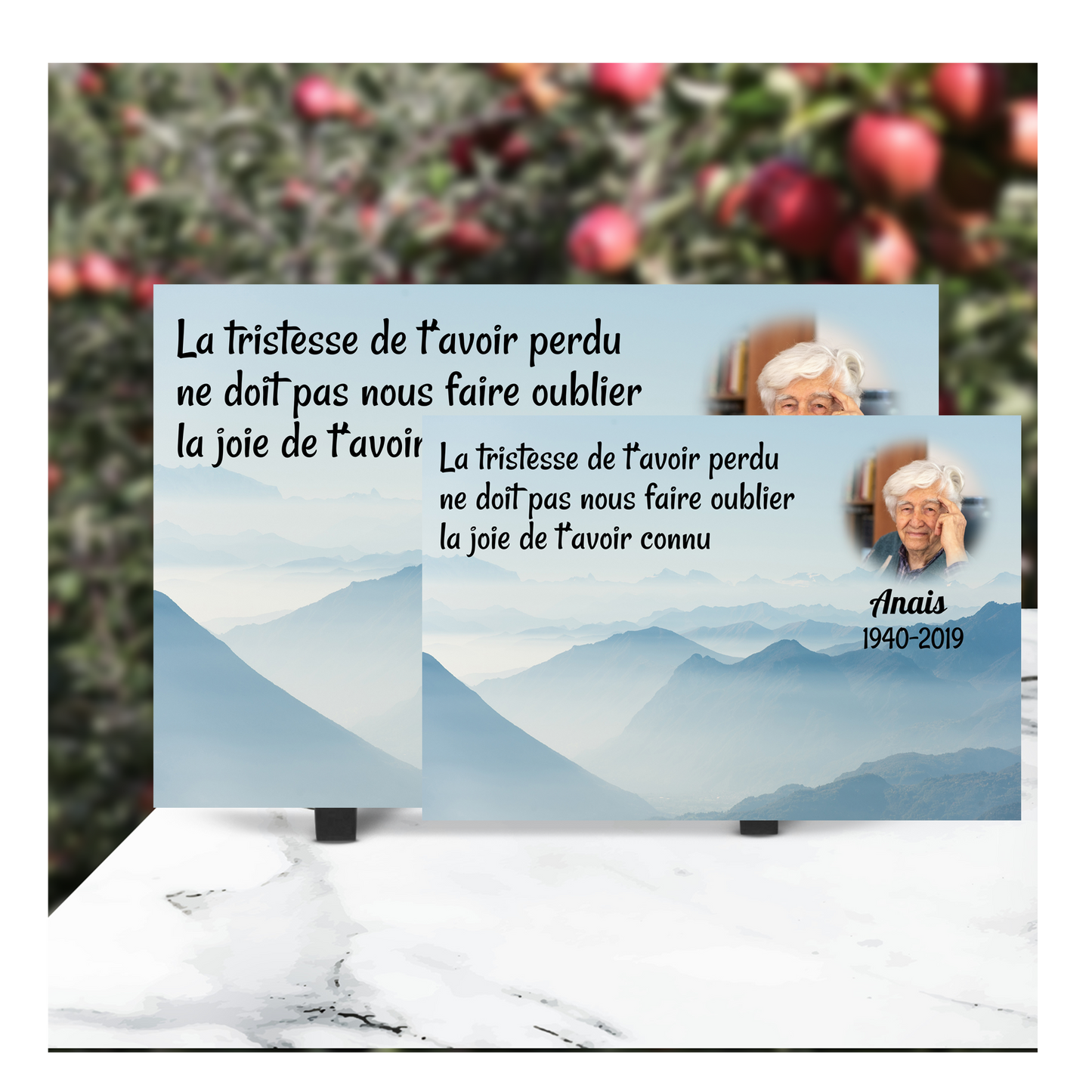 Plaque Funéraire Montagne