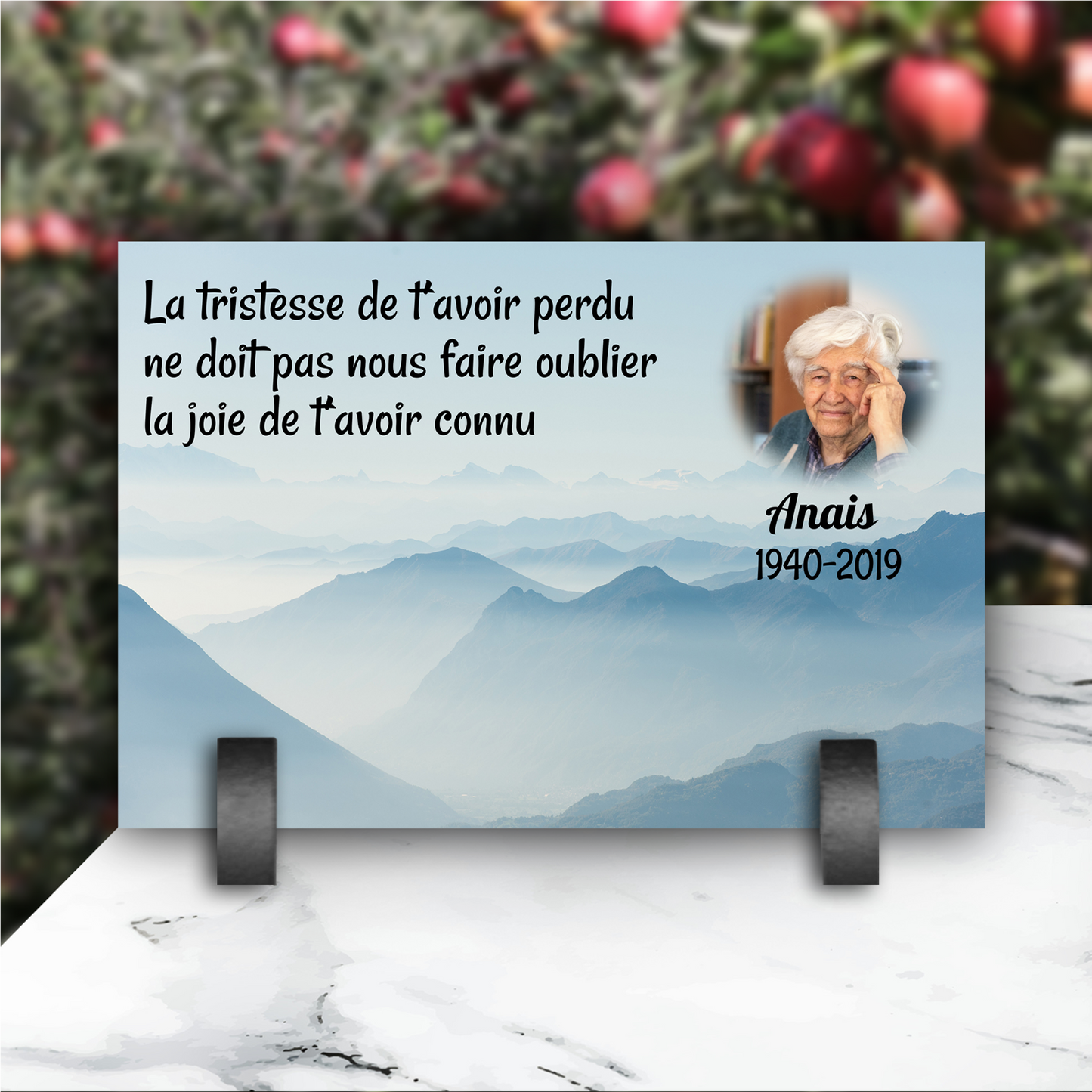 Plaque Funéraire Montagne