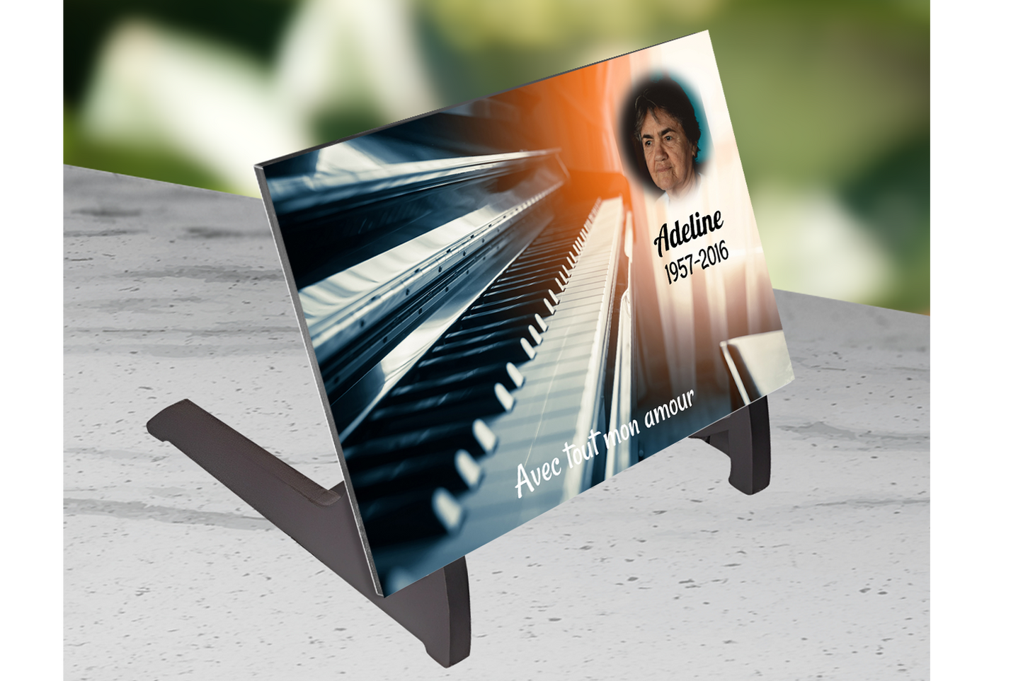 Plaque Funéraire Pianiste