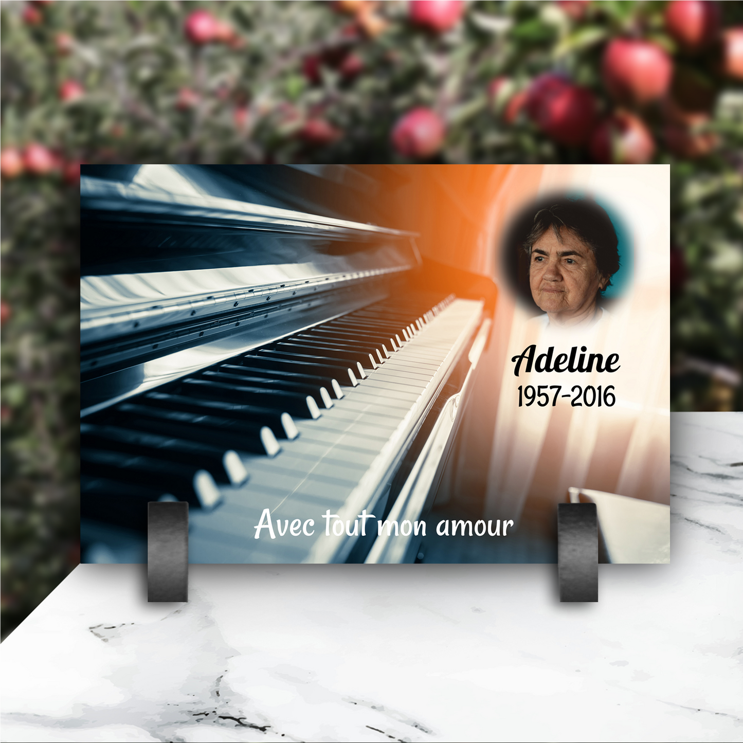 Plaque Funéraire Pianiste