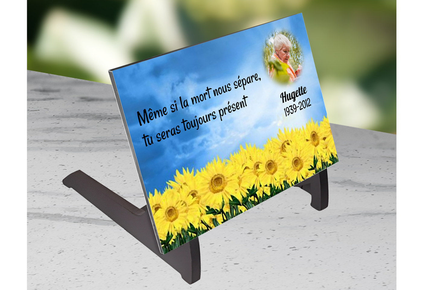 Plaque Funéraire Champ Fleuri Tournesols