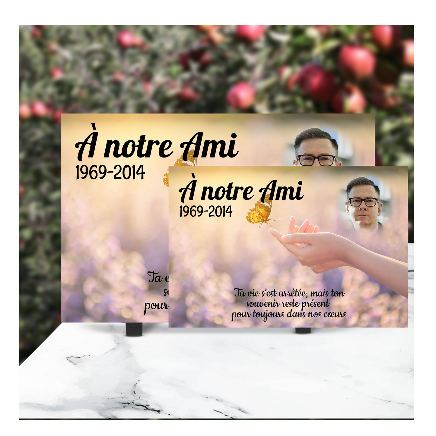 Plaque Funéraire Petit Papillon