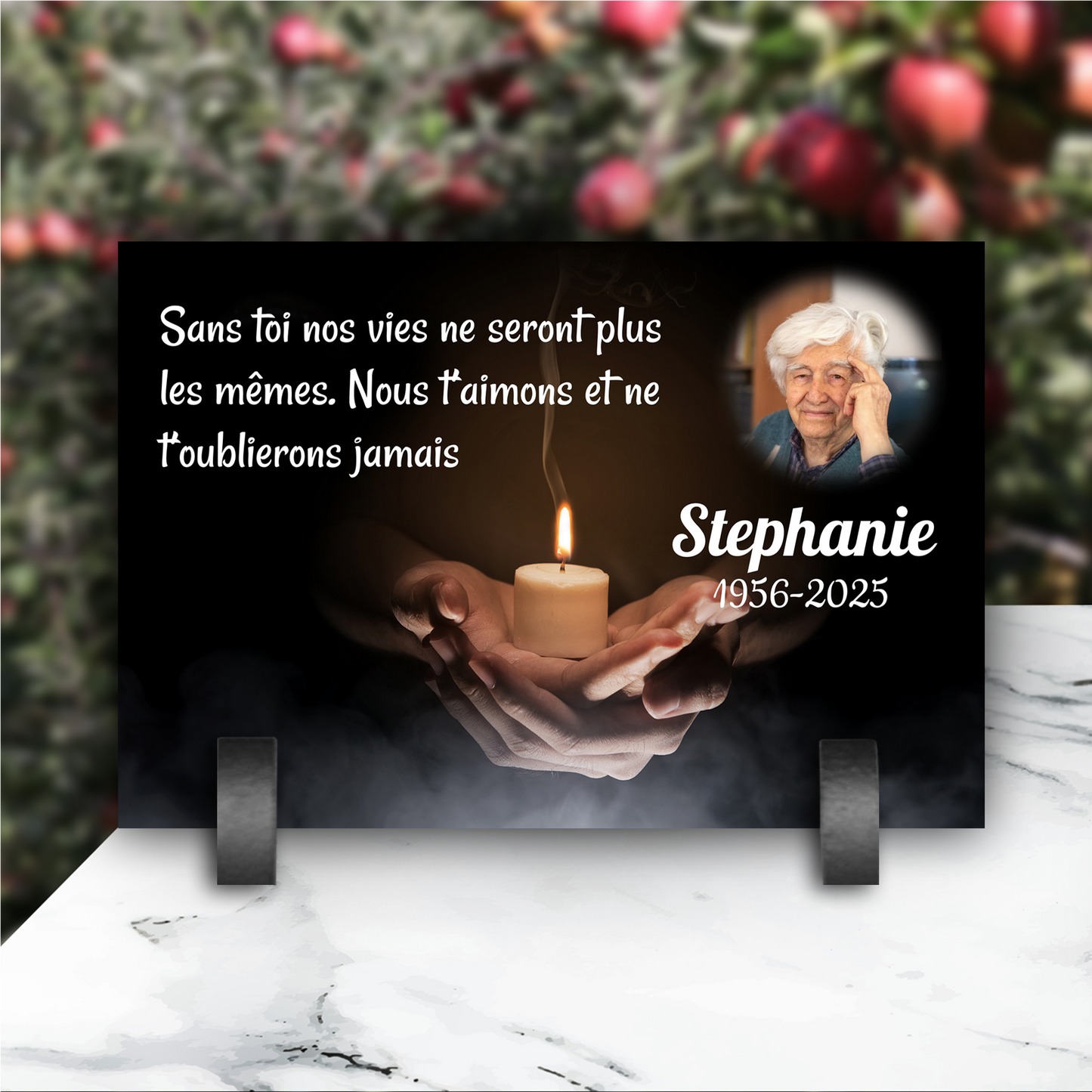 Plaque Funéraire Bougie Mémorial