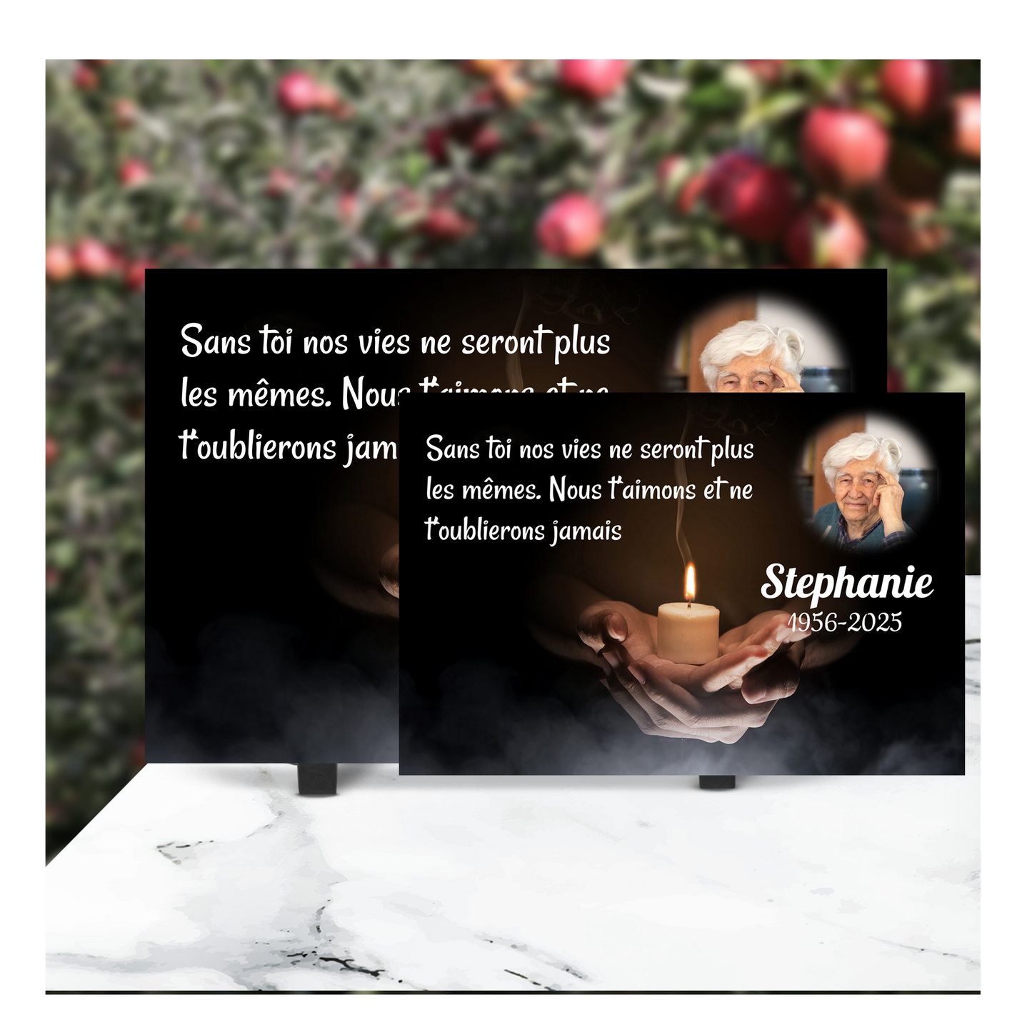 Plaque Funéraire Bougie Mémorial
