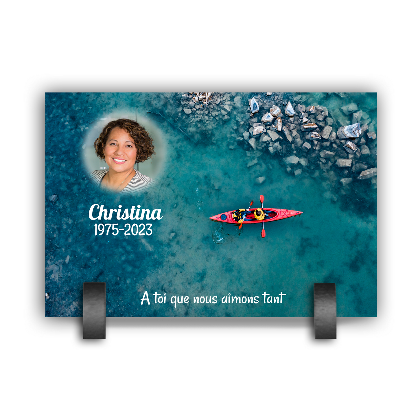 Plaque Funéraire Canoe