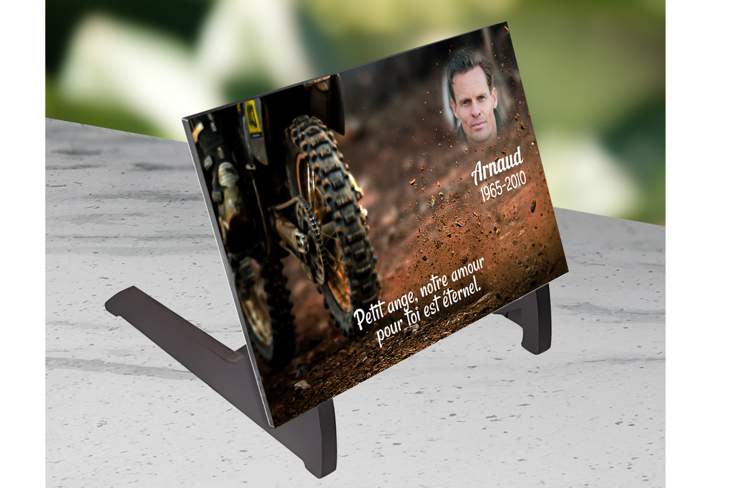 Plaque Funéraire Motocross