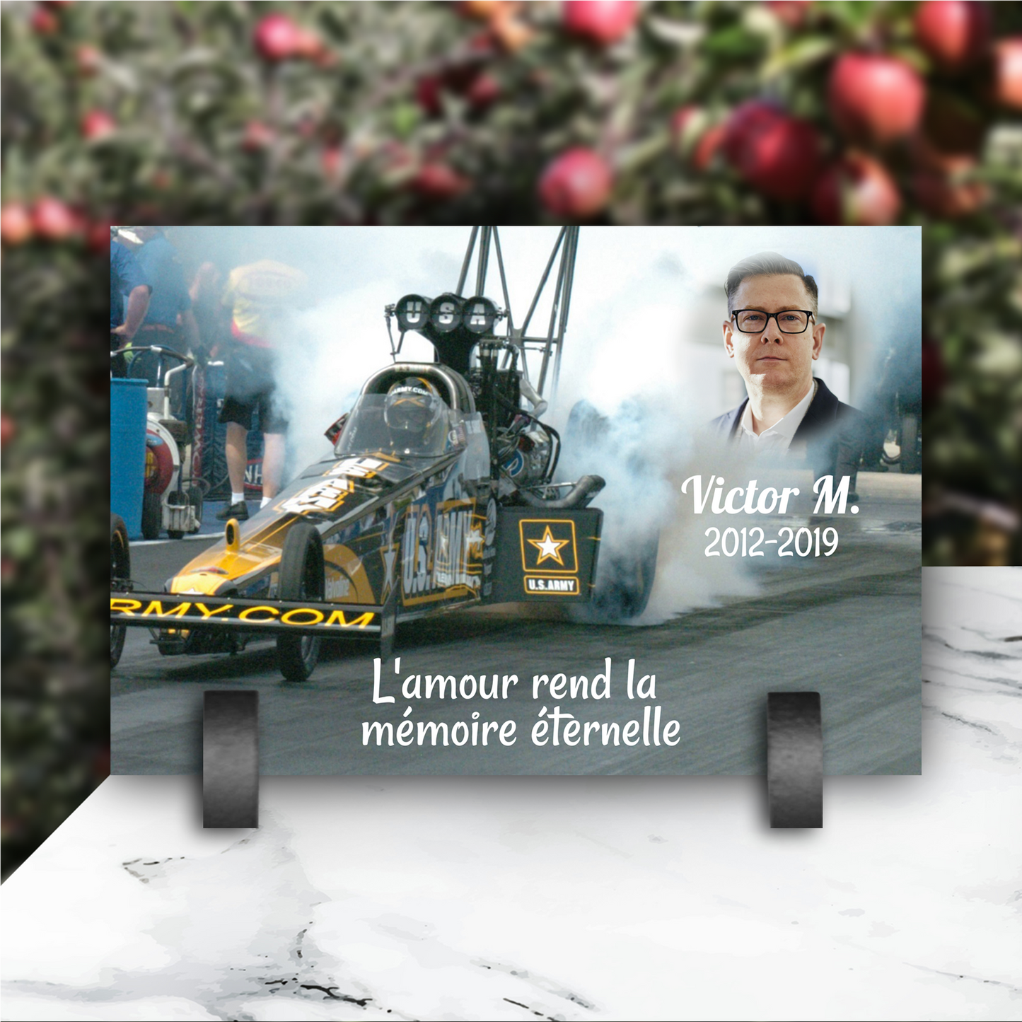 Plaque Funéraire Dragster