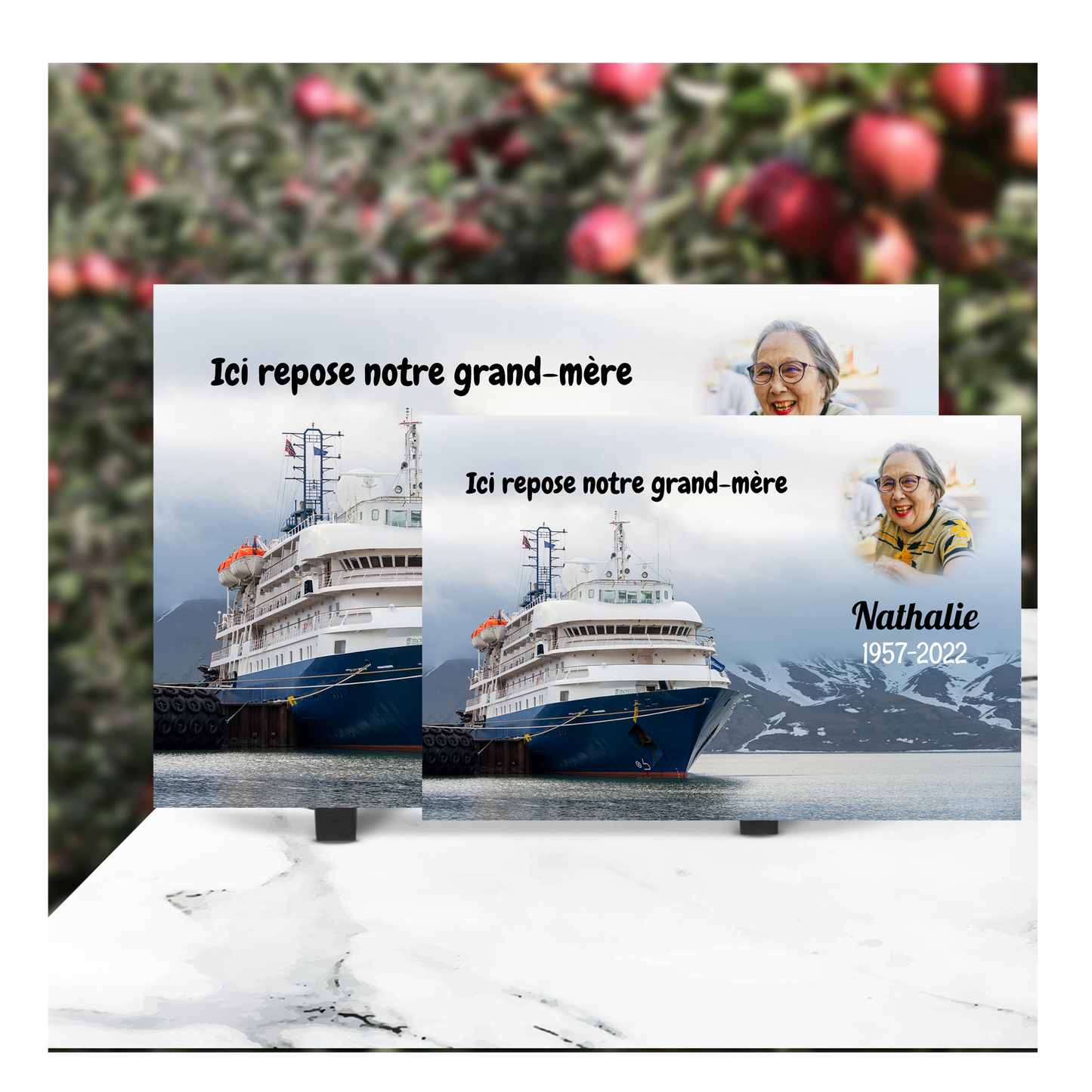 Plaque Funéraire Bateau