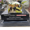 Plaque funéraire modèle chasseur promenade en forêt | lesplaquesdespetitsanges.com