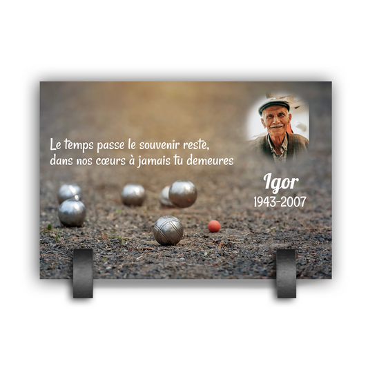 Plaque Funéraire Pétanque