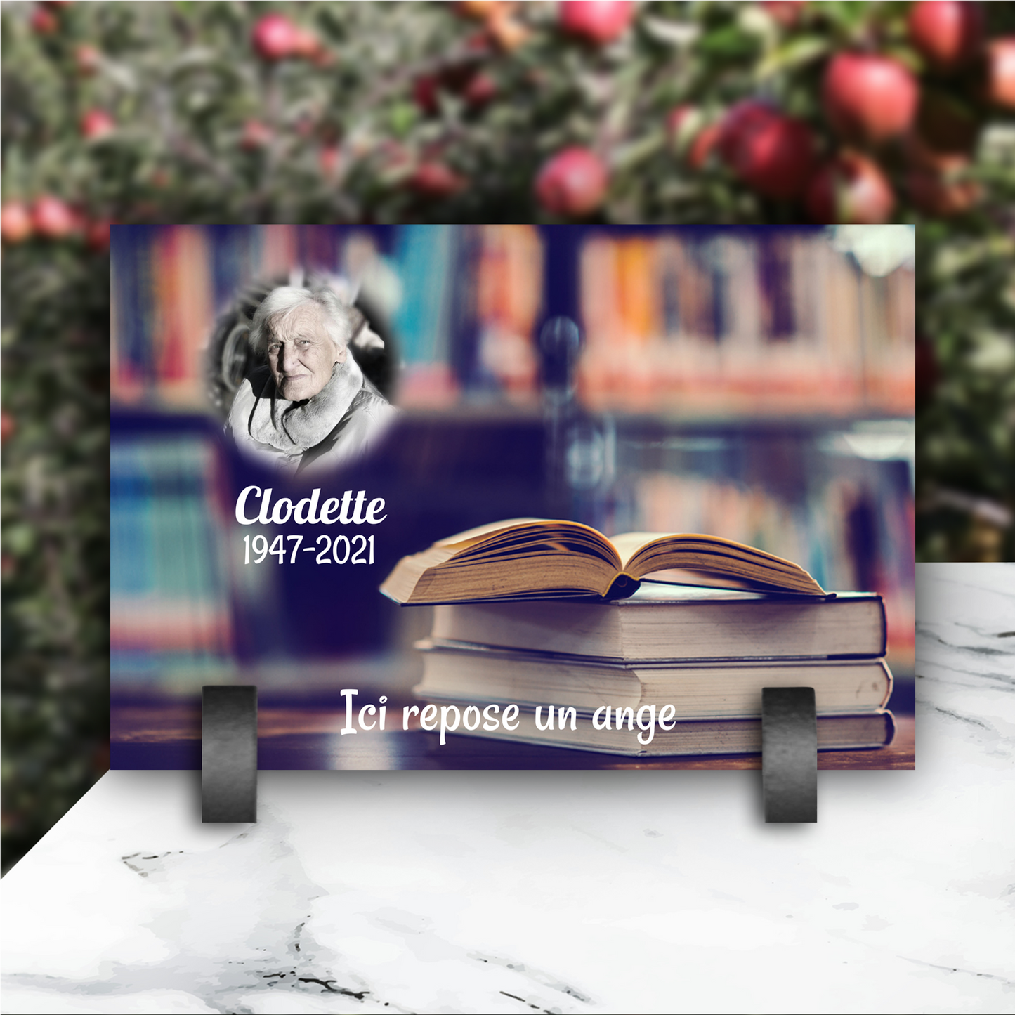 Plaque Funéraire Livre