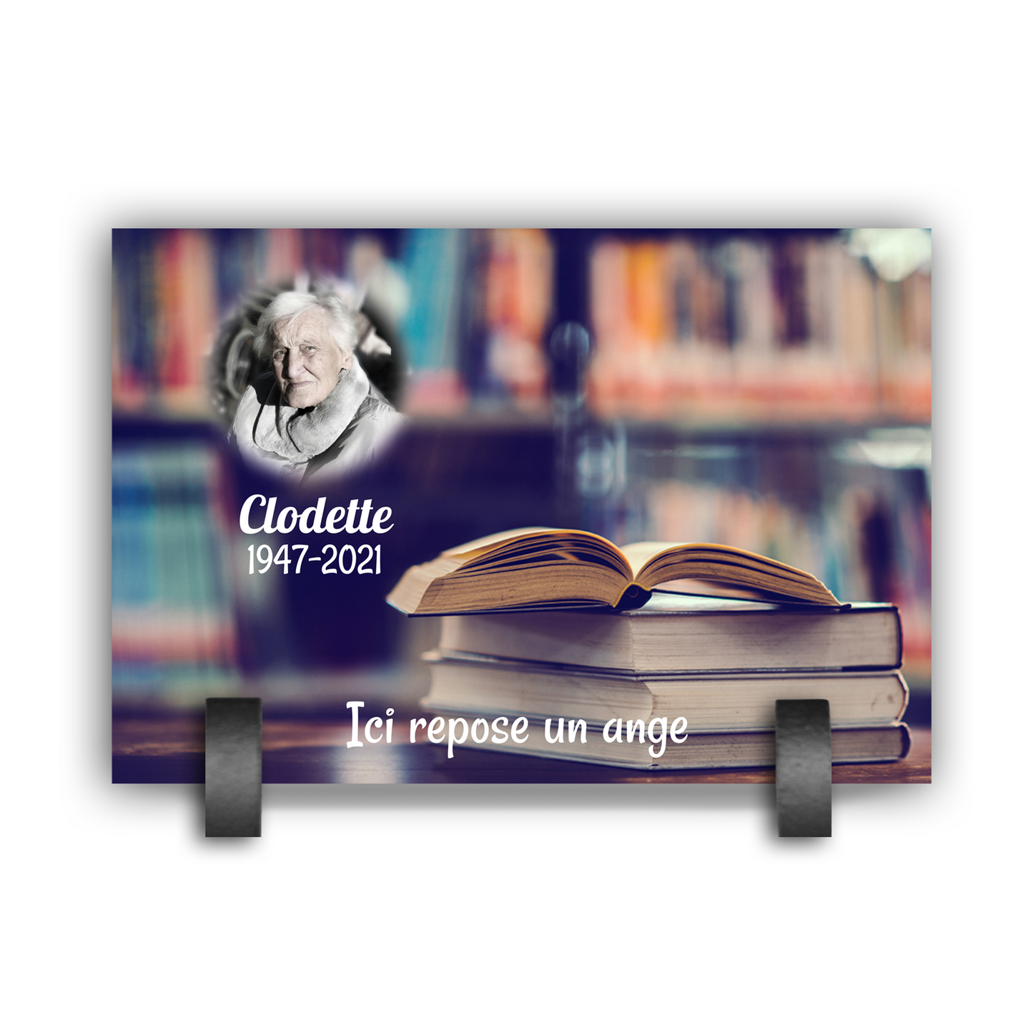 Plaque Funéraire Livre