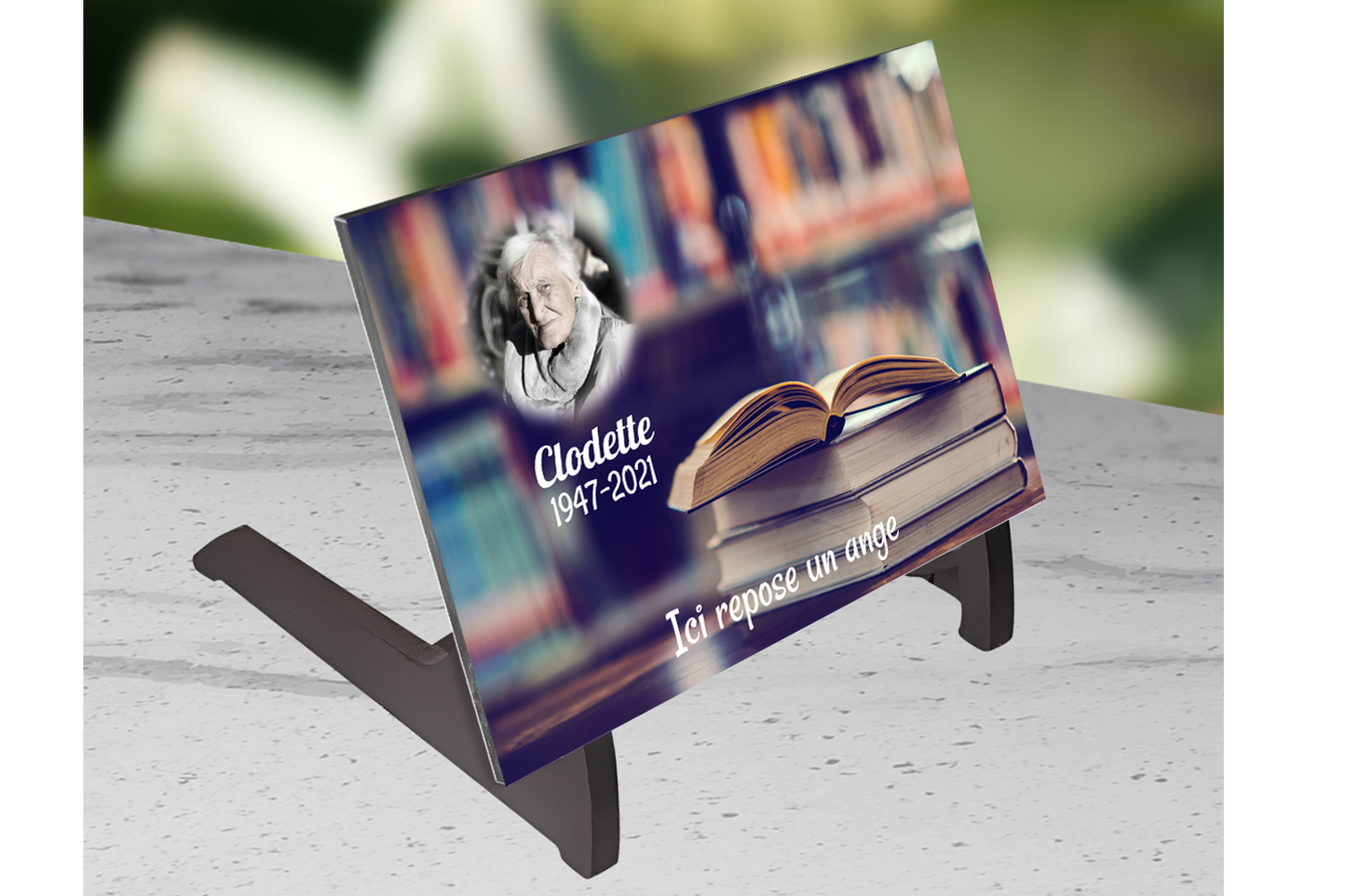 Plaque Funéraire Livre