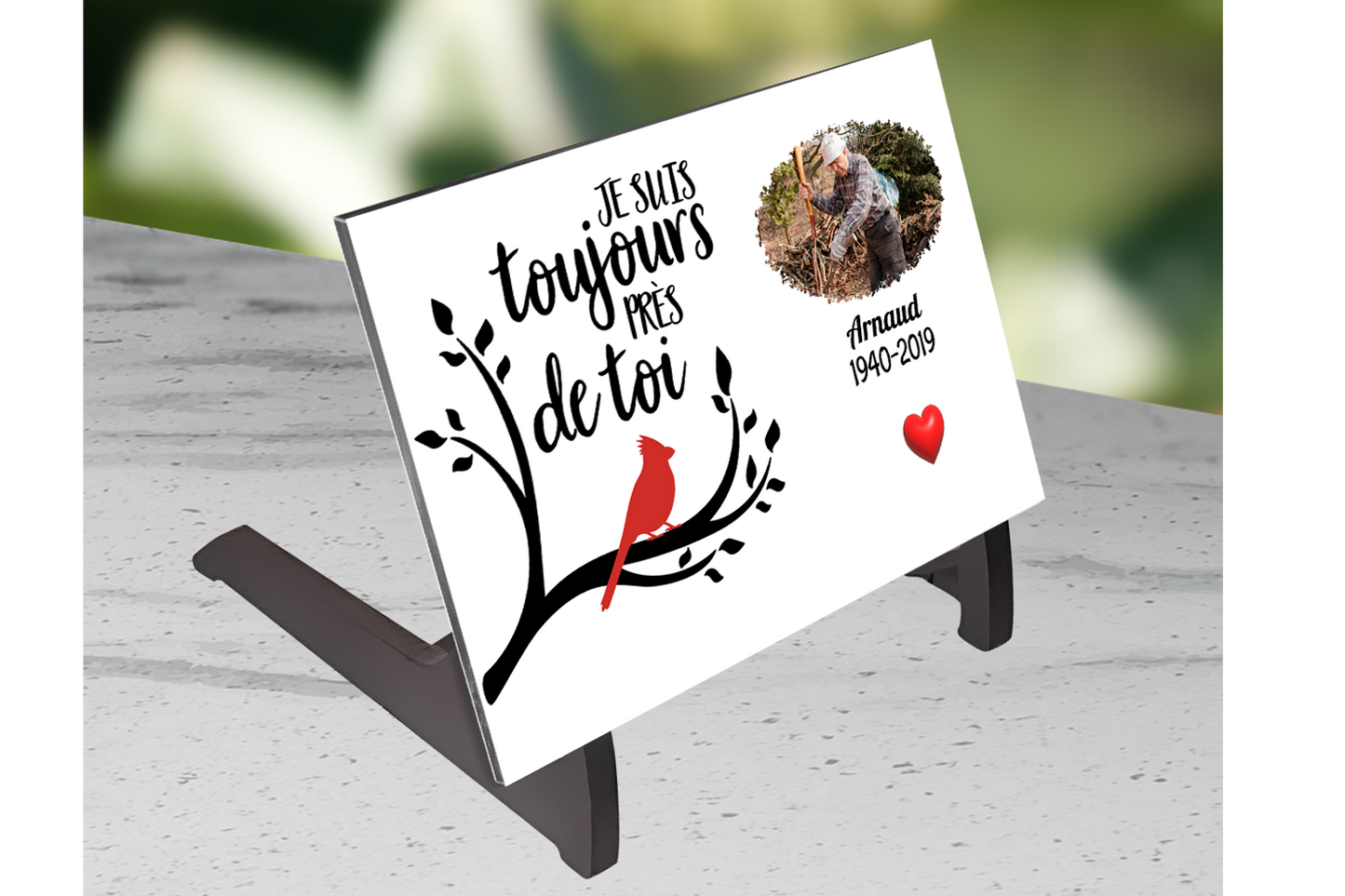 Plaque Funéraire Amour Éternel