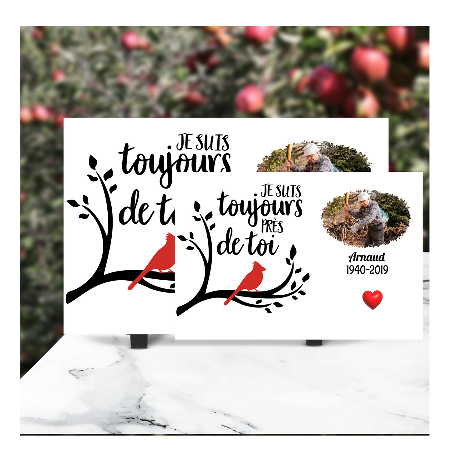 Plaque Funéraire Amour Éternel