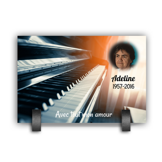 Plaque Funéraire Pianiste