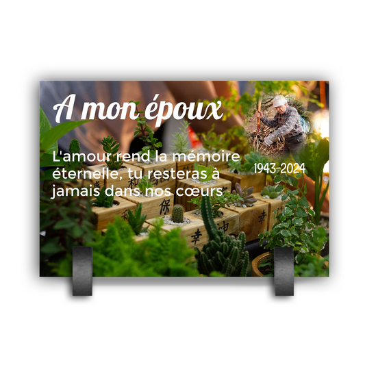 Plaque Funéraire Jardinier