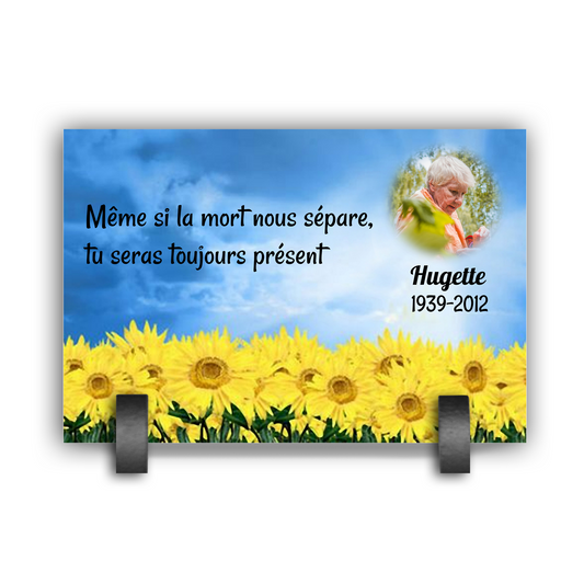 Plaque Funéraire Champ Fleuri Tournesols