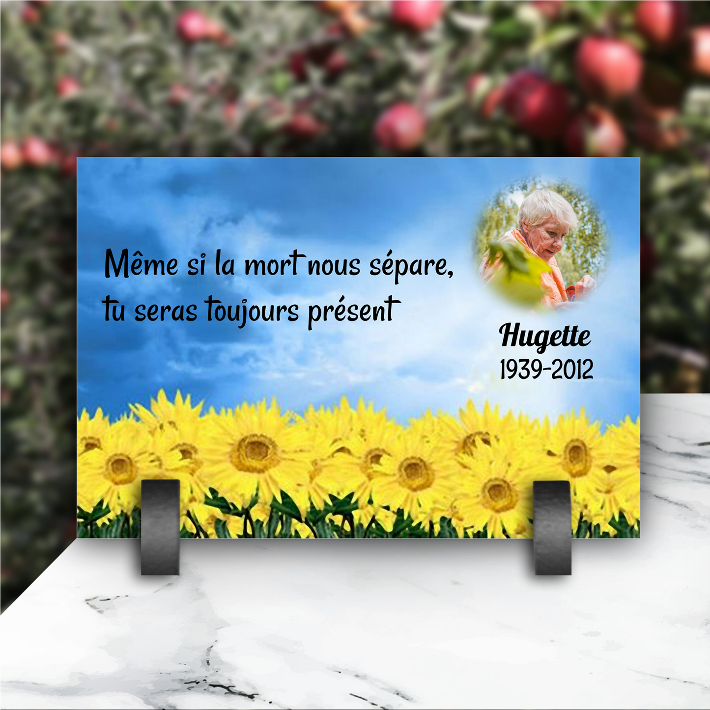 Plaque Funéraire Champ Fleuri Tournesols