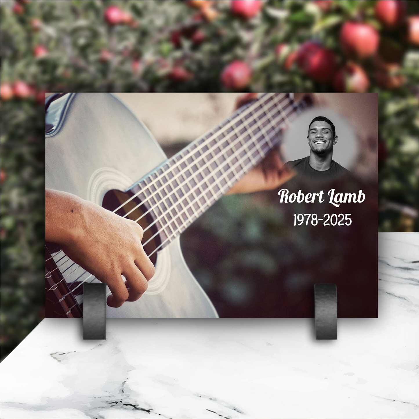 Plaque Funéraire Joueur de Guitare