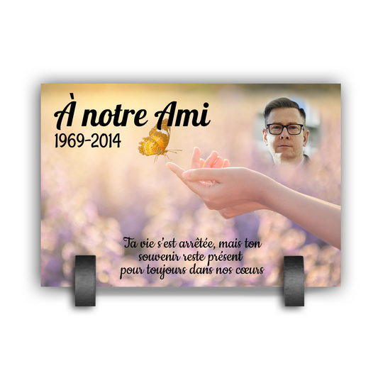 Plaque Funéraire Petit Papillon