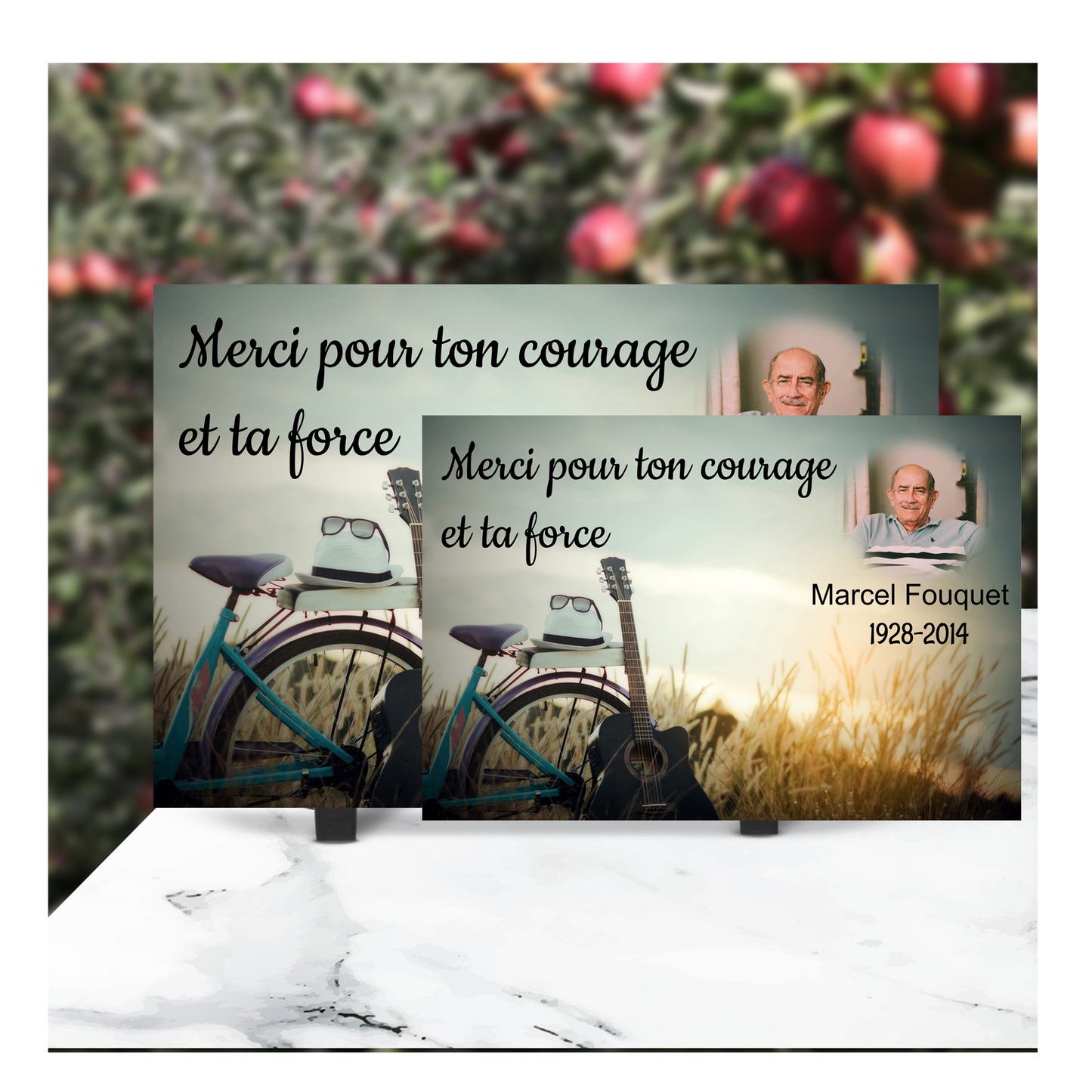 Plaque Funéraire Guitare