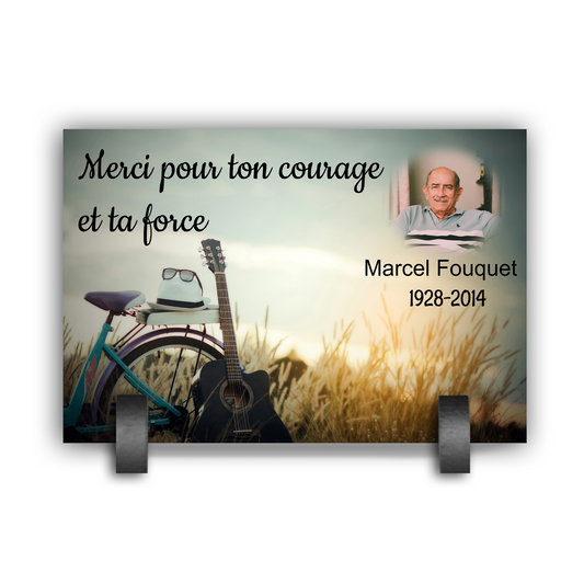 Plaque Funéraire Guitare