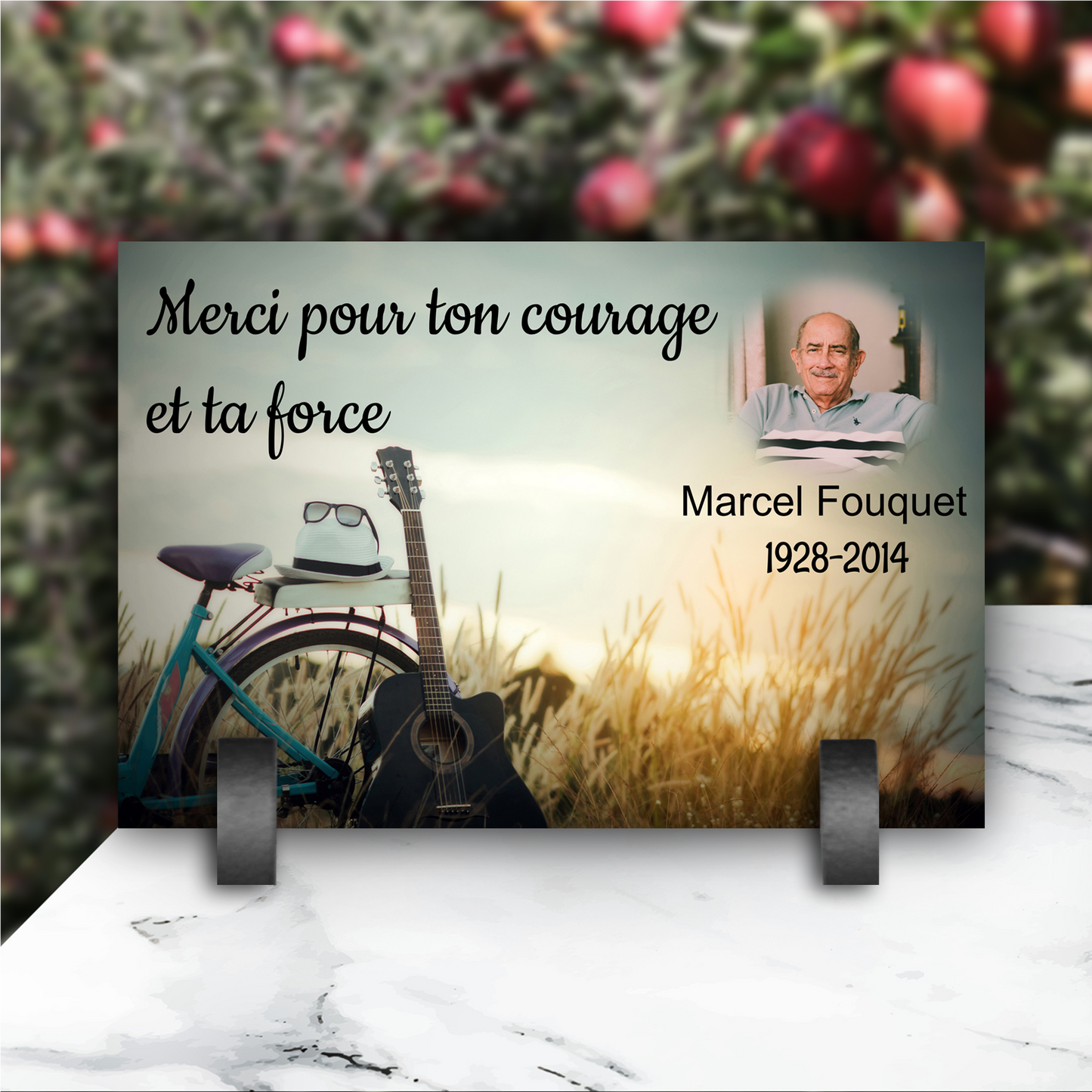 Plaque Funéraire Guitare