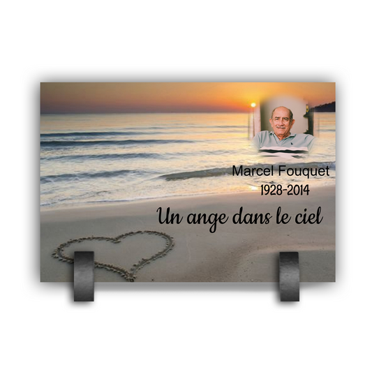 Plaque Funéraire Bord de Plage