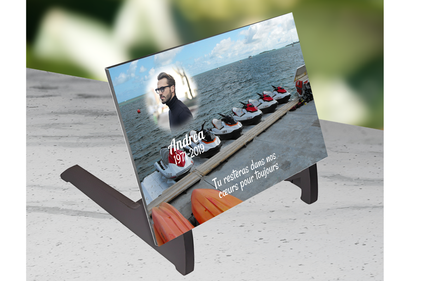 Plaque Funéraire Jetski