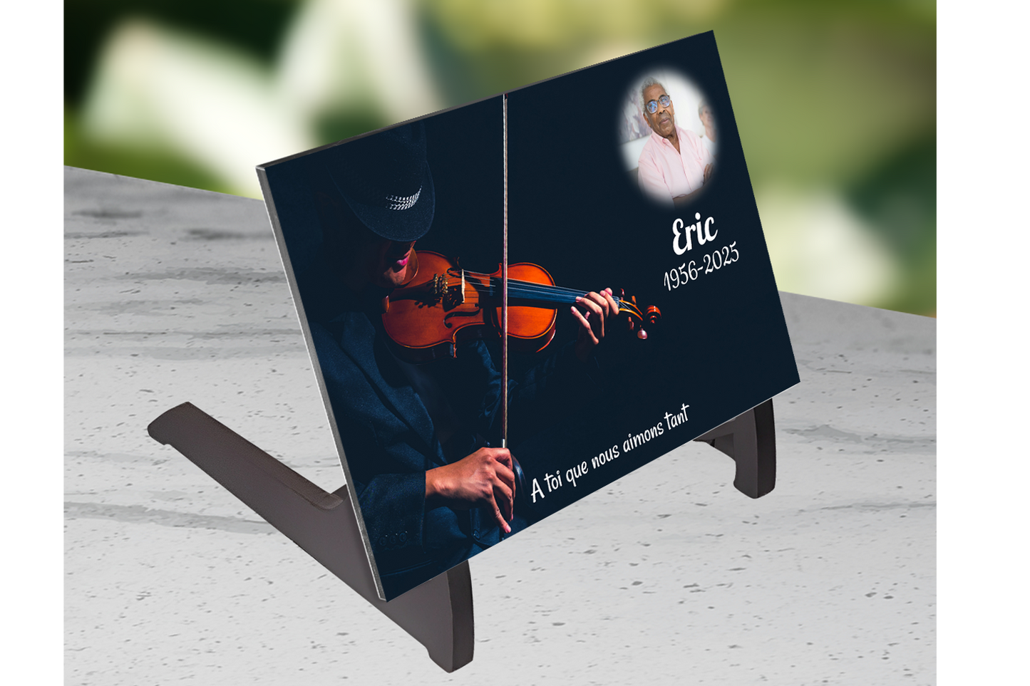 Plaque Funéraire Violoniste
