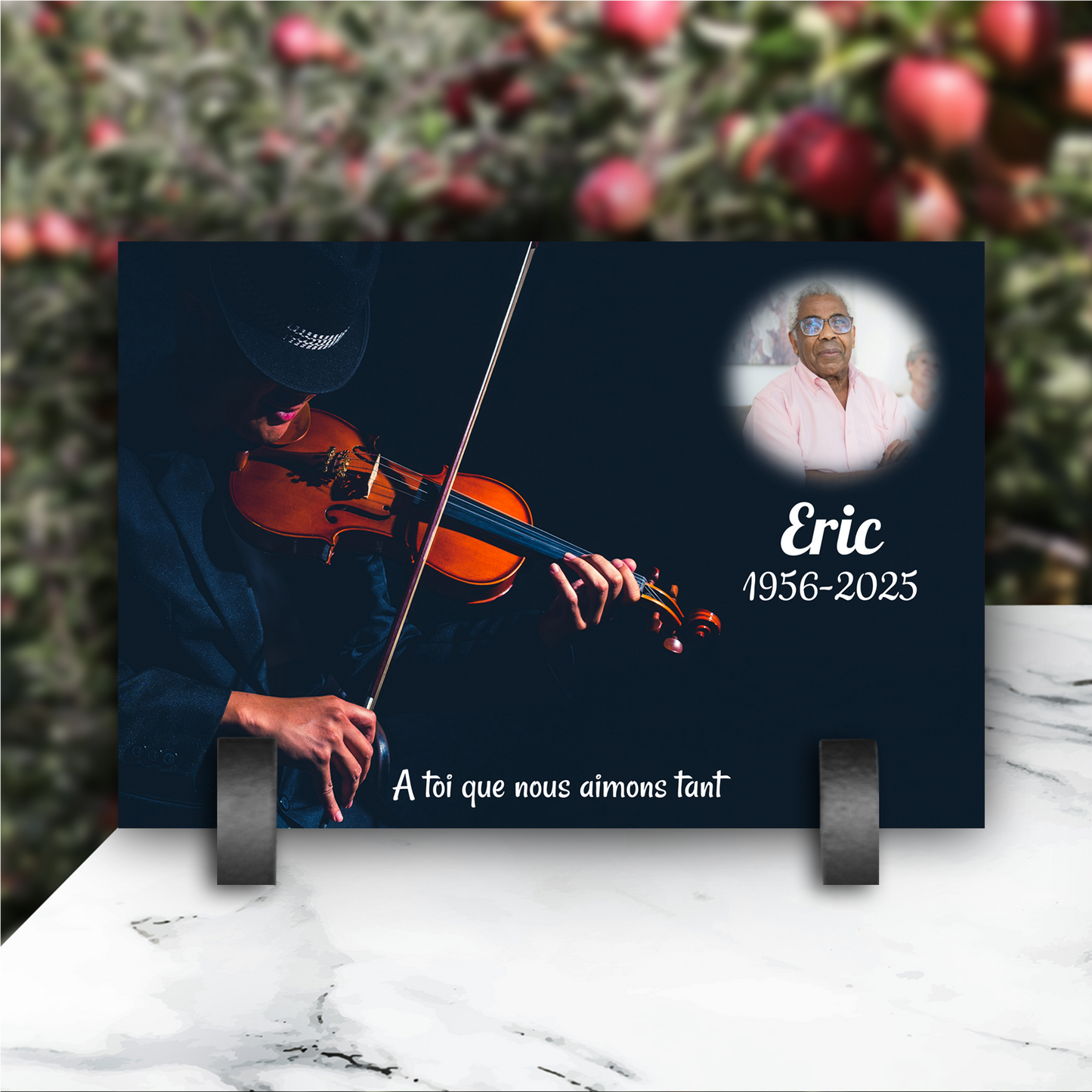 Plaque Funéraire Violoniste