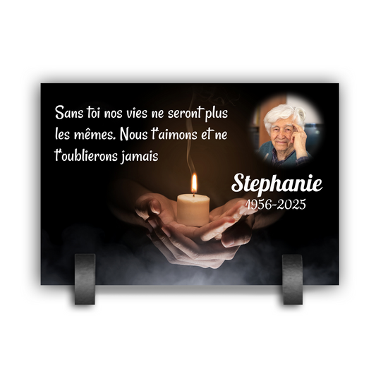 Plaque Funéraire Bougie Mémorial