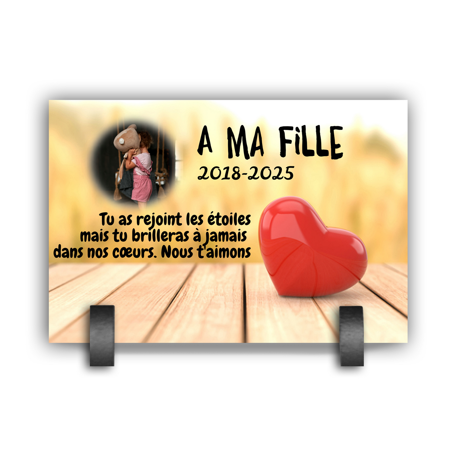 Plaque Funéraire Petit Cœur