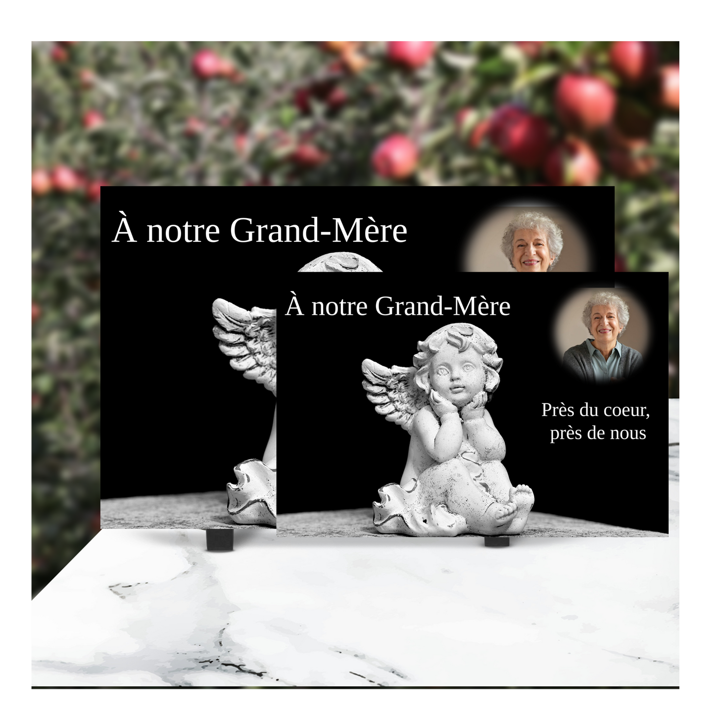 Plaque Funéraire Ange Chérubin