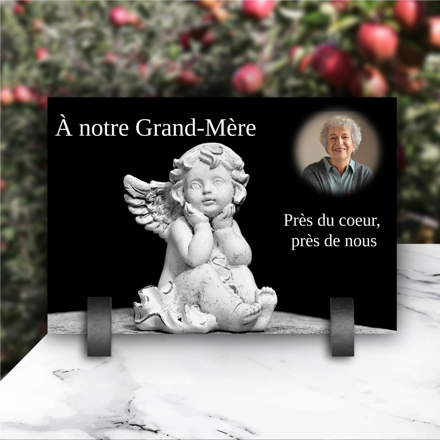 Plaque Funéraire Ange Chérubin