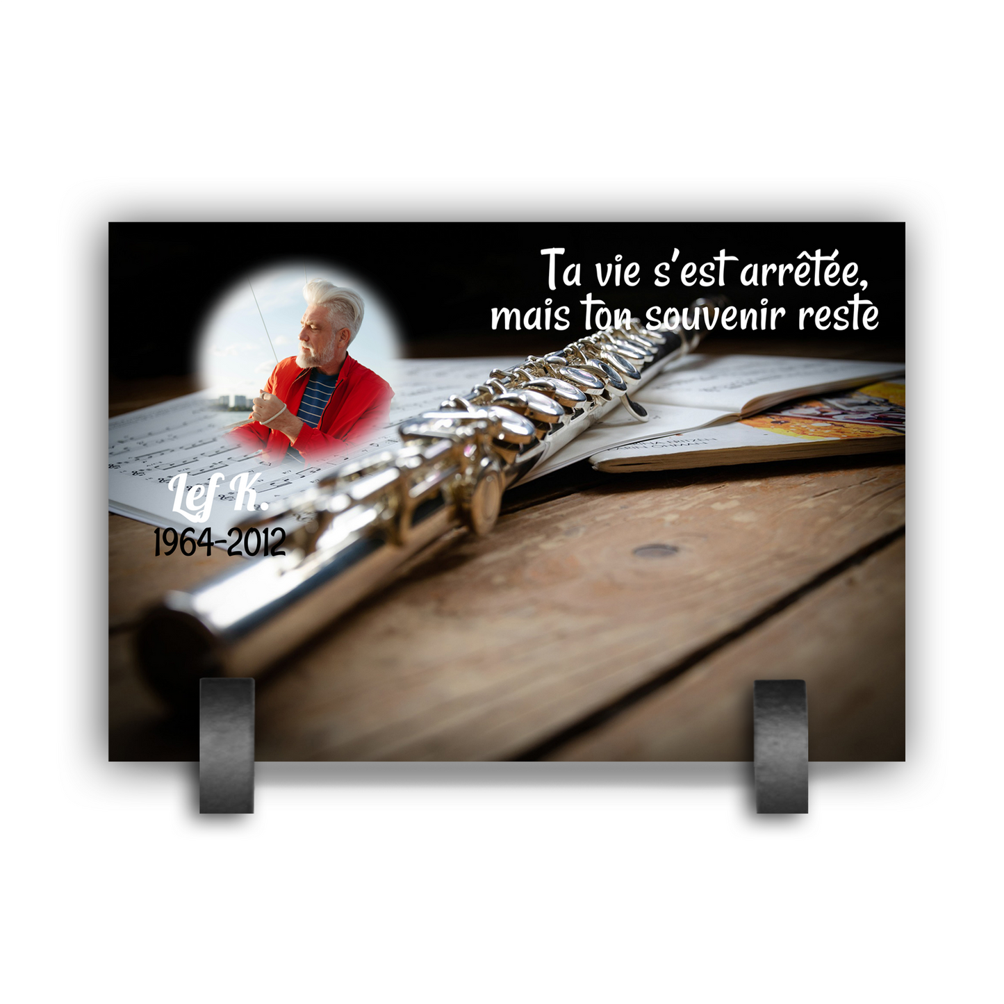 Plaque Funéraire Flute