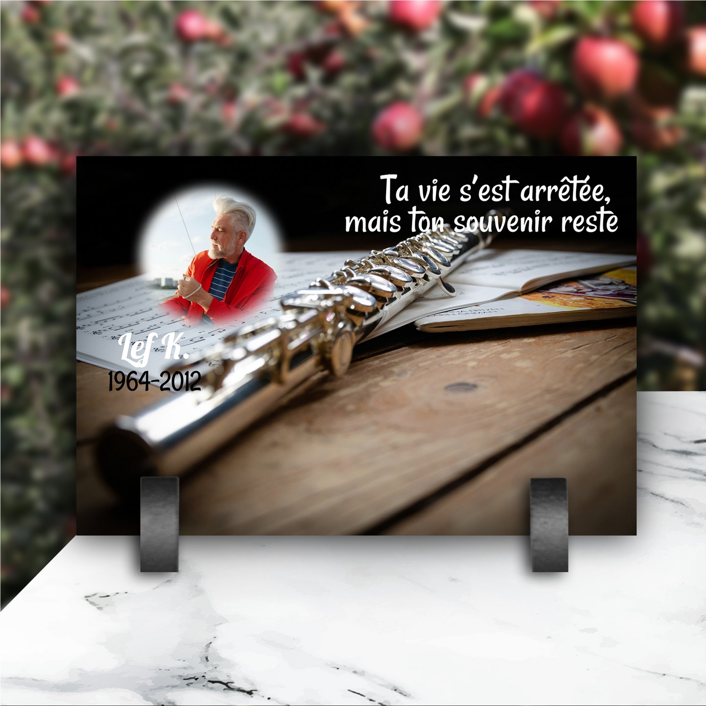 Plaque Funéraire Flute