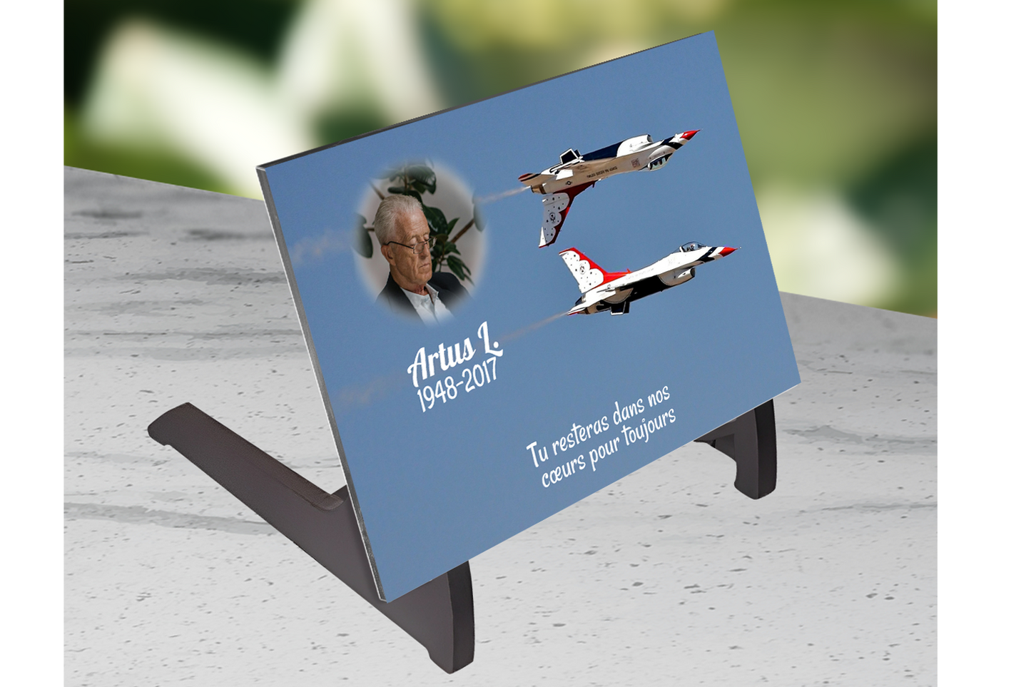 Plaque Funéraire Course Aérienne