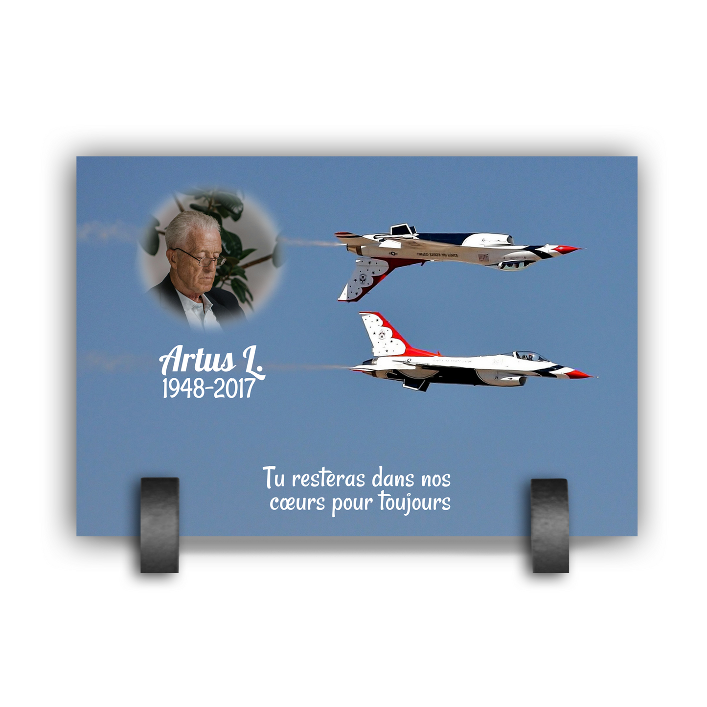 Plaque Funéraire Course Aérienne