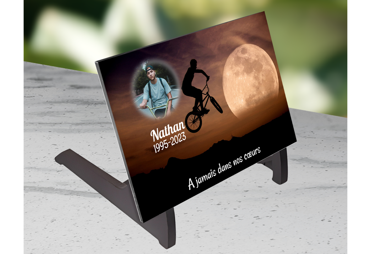 Plaque Funéraire Bmx