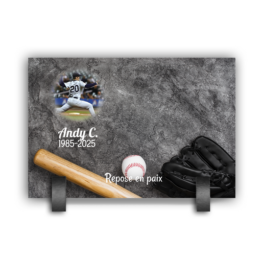 Plaque Funéraire Baseball
