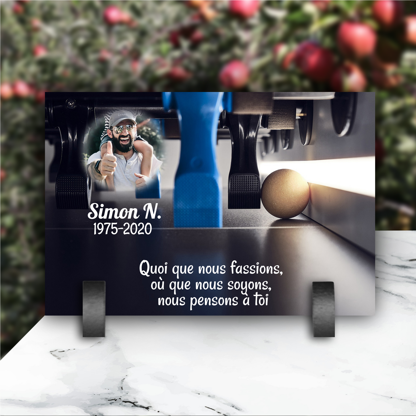 Plaque Funéraire Baby Foot